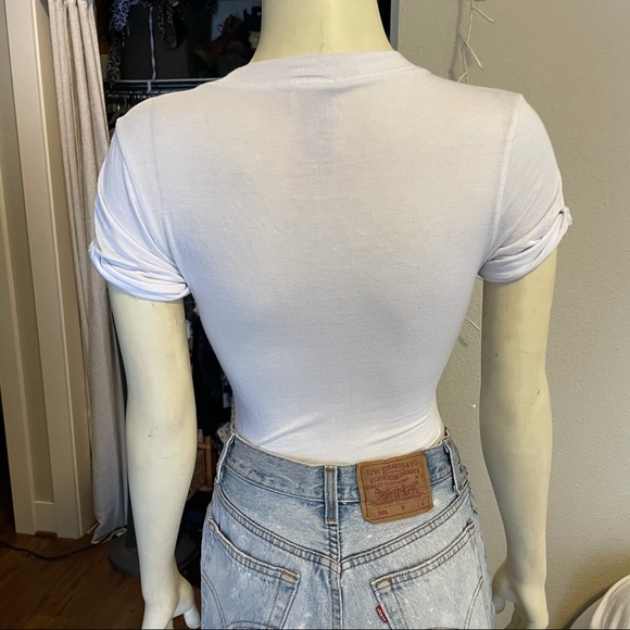 Free people white V neck bodysuit - Picture 4 of 4